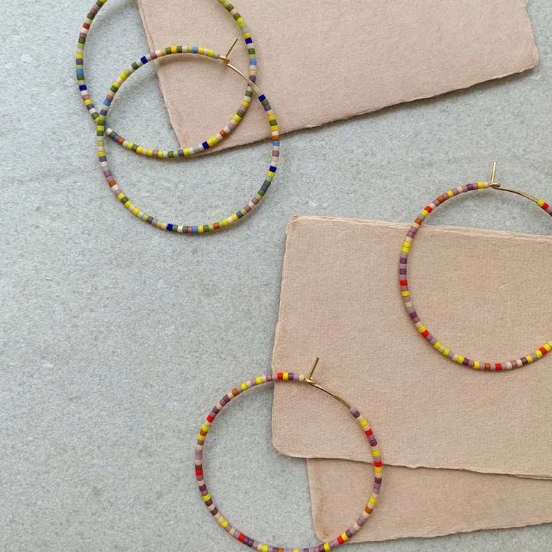 Beaded Hoops