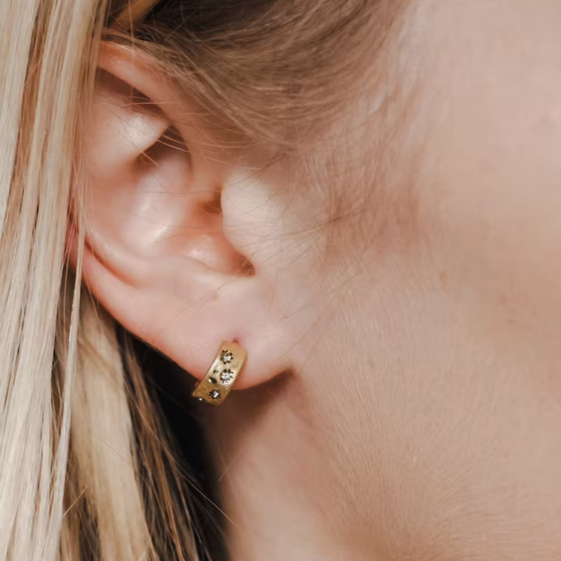 Crystal Baby Hoop Earrings