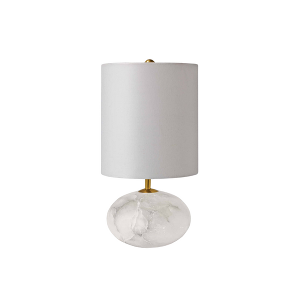 alabaster mini orb lamp