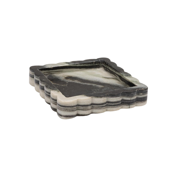 Scalloped Marble Tray
