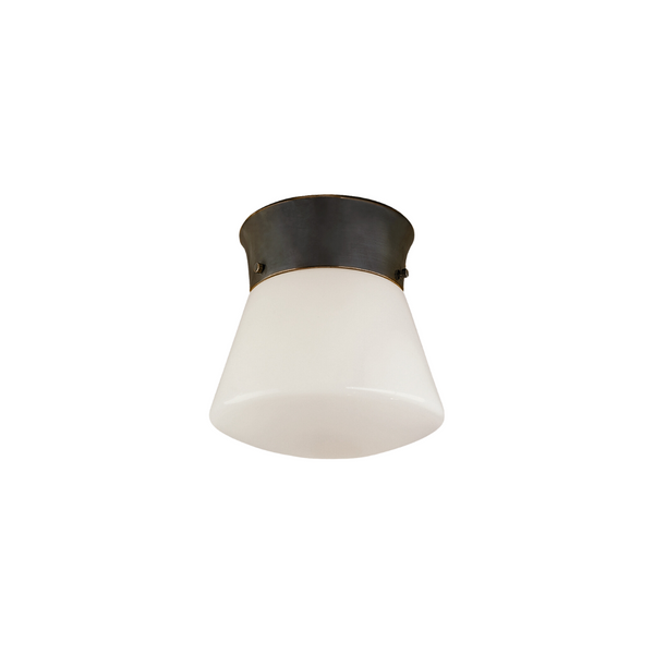 perry street ceiling lamp bronze white glass