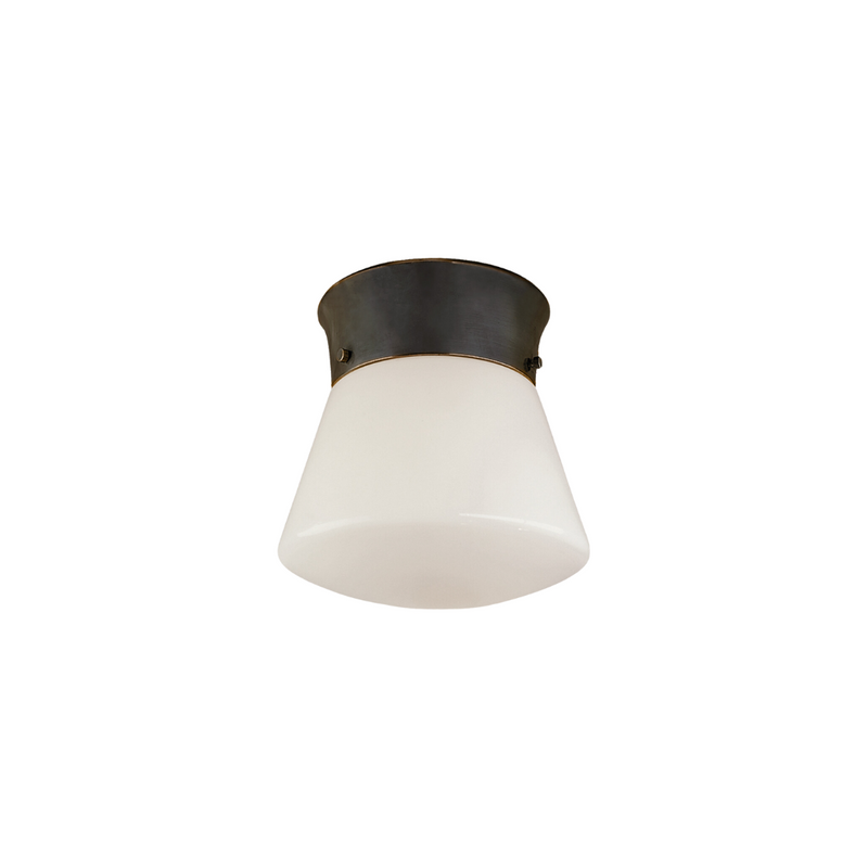 perry street ceiling lamp bronze white glass