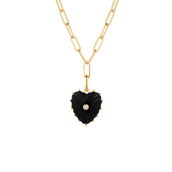 Malene Onyx Heart Necklace